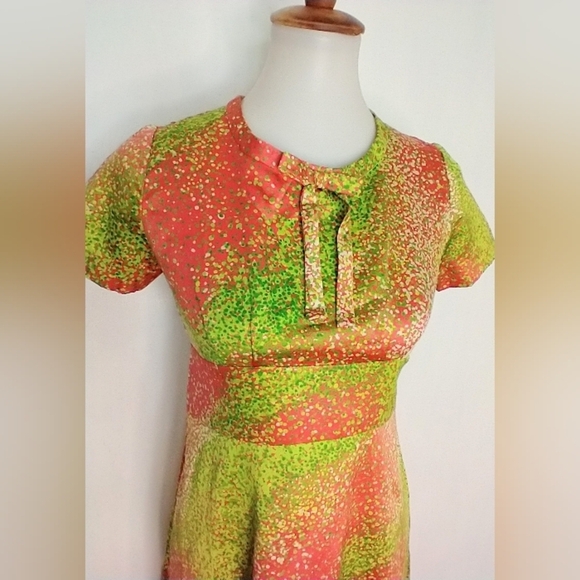 RETRO POINTILLIST DRESS - Picture 2 of 5